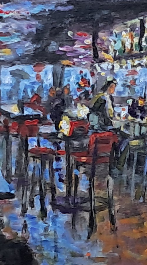 Bar on a rainy day by Dimitris Voyiazoglou