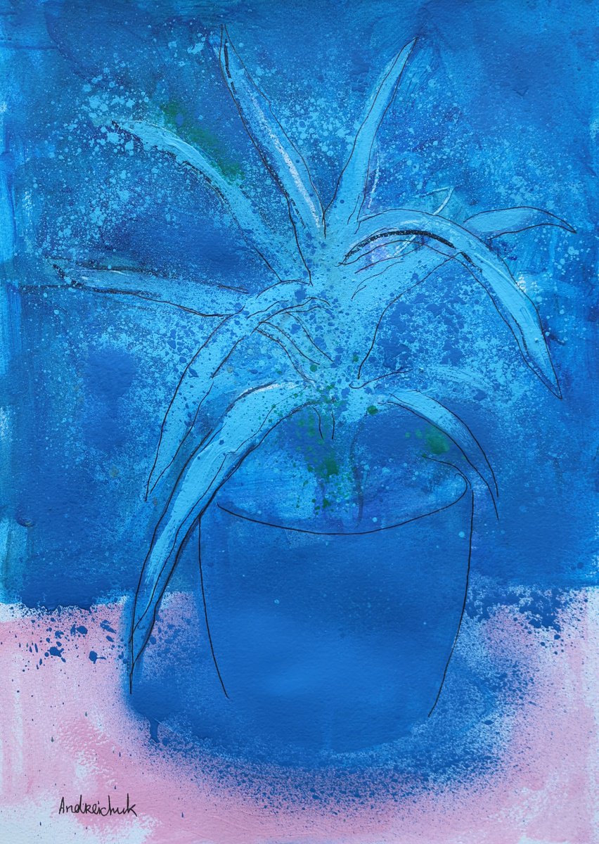 Aloe In Cool Tones By Artem Andreichuk, 12 X 17, Artwork For Sale On Artfinder