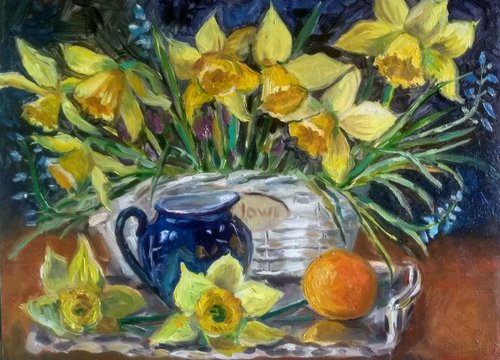 Daffodils, spring flowers by Ann Krasikova