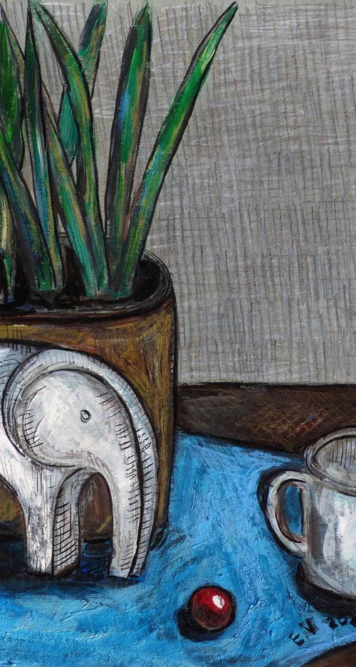 Still life with an elephant by Elizabeth Vlasova