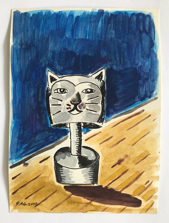 Pedestal Cat"