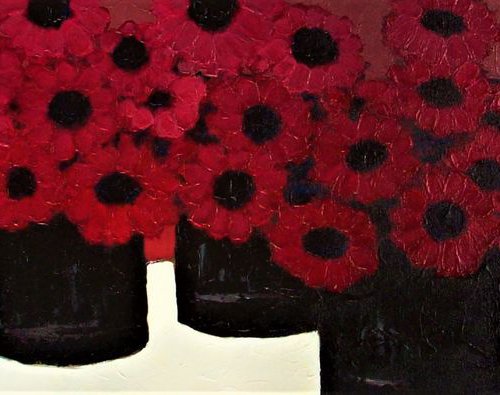 Pots of Red Barbertons by David J Edwards