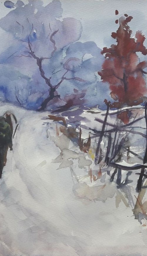 Winter road by Boris Serdyuk
