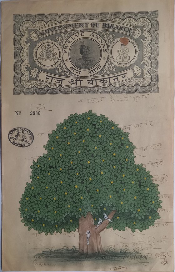 Royal Kadamba Tree on Bikaner Stamp