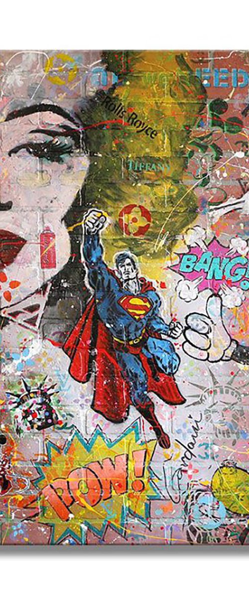 Super Tiffany -Original on Brick Wall Panel by Gardani Art
