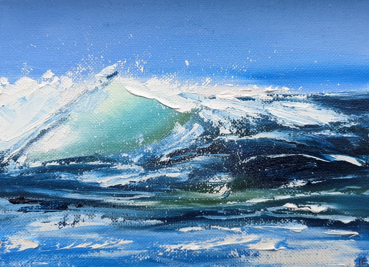 Miniature Wave Seascape #9 by Jo Earl