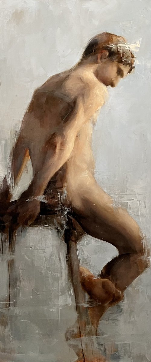 Nude male figure by Elena Mashajeva-Agraphiotis