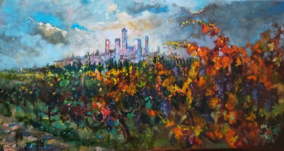 Tuscany, "Vineyard San Gimignano " by Olga Tsarkova