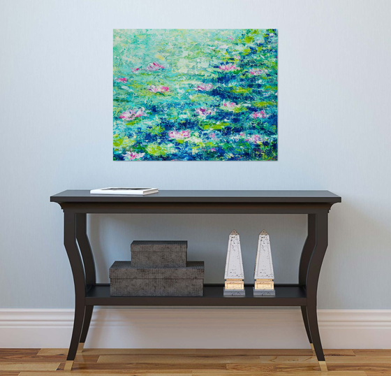 Water Lilies Pond Painting