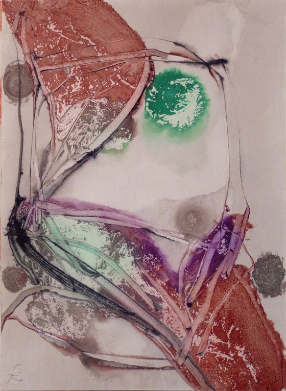 Prolegomena, Acrylic on paper #25 29x42 cm