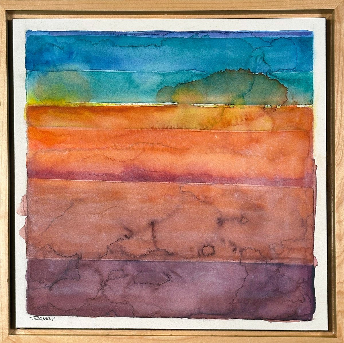 Organic Landscape Painting By Catherine Twomey, 13 X 13, Fall On Earth, Original Artwork