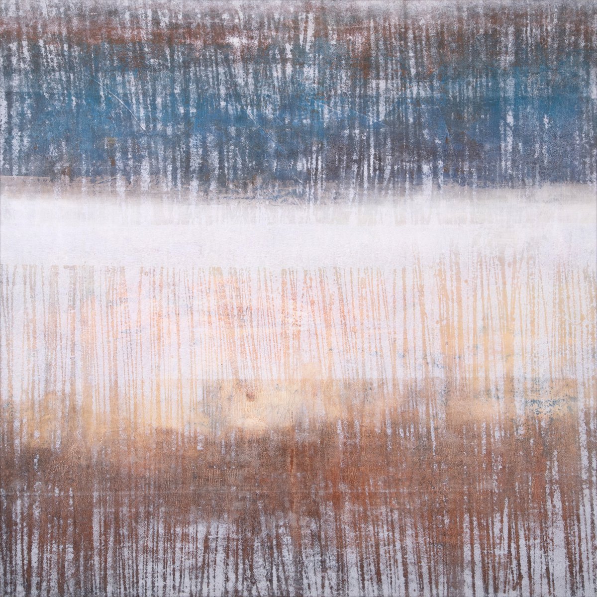 Abstract Acrylic Painting By Rokas Berziunas, 47 X 47", No. 22-02 (120 X 120 Cm), Original Artwork