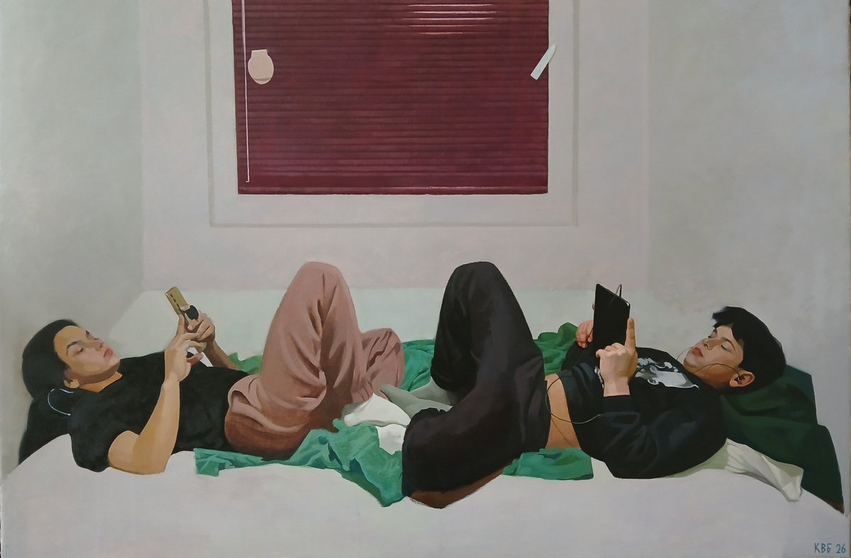 Photorealistic Oil Painting , Siblings By Vasyl Koval, 47 X 31, Artwork For Sale On Artfinder