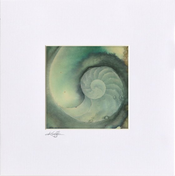 Nautilus Shell  1 - Abstract painting by Kathy Morton Stanion