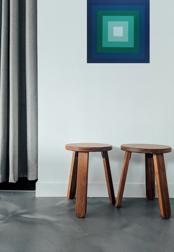 Concentric Squares - Blue Green