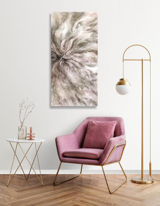 Floral textured wall art