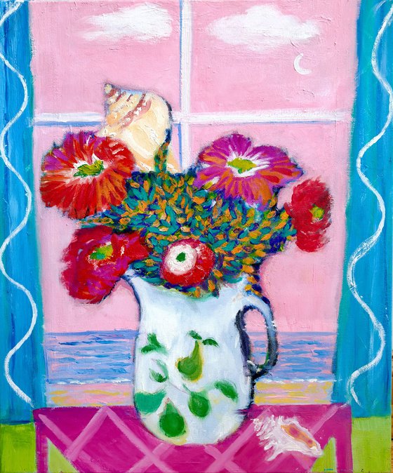 "Dahlias & Seashells"