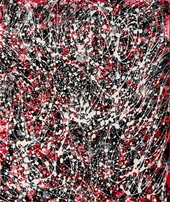 Abstract Red, Black & White