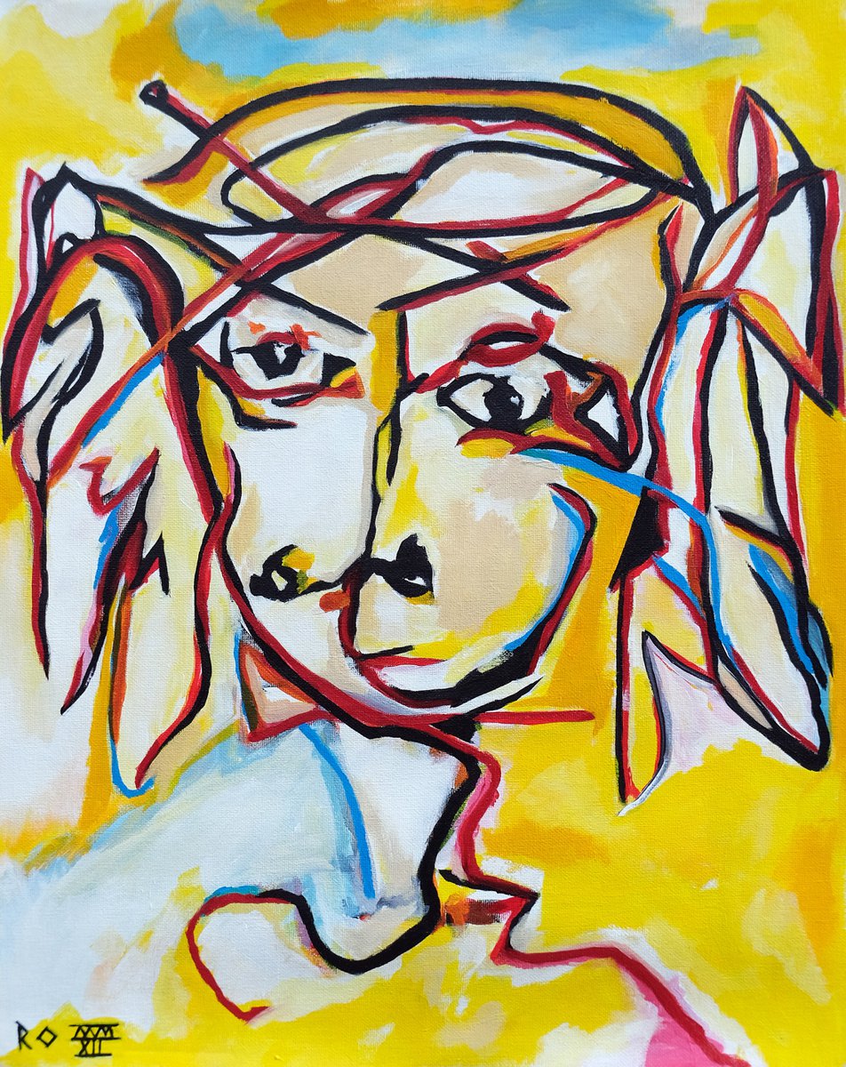 Abstract Angel (yellow) by Reinder Oldenburger