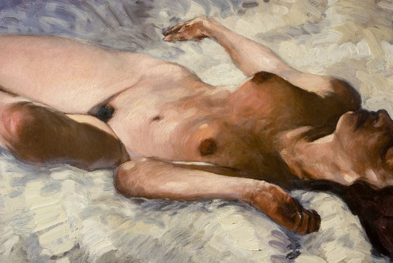 Joy - modern painting of nude woman
