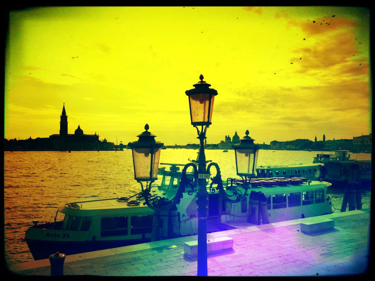 Venice in Italy - 60x80x4cm print on canvas 02499m1 READY to HANG by Kuebler