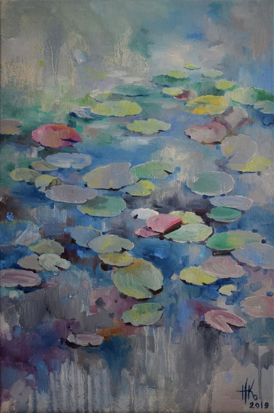 Lily pond. Falling asleep