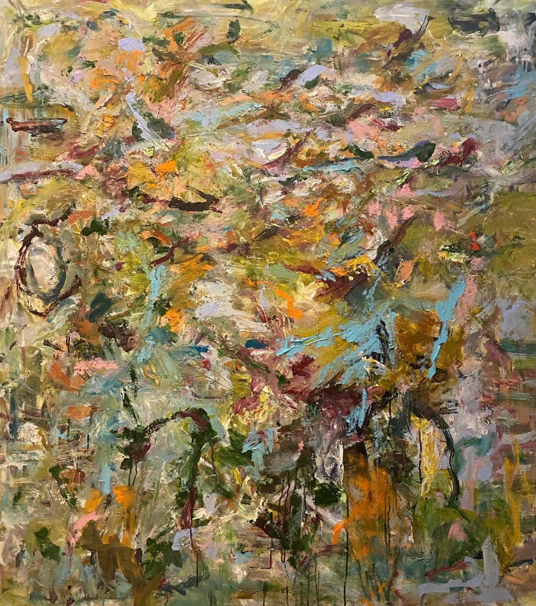 Organic Abstract Acrylic Painting By Lloyd Tabing, 55 X 59", Soul Searching, Original Artwork