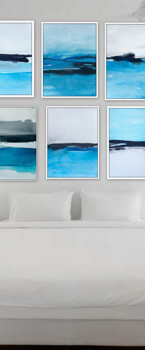 Landscape, set of 6 by Nadia Moniatis