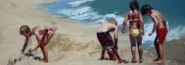Four Friends Oil Painting By Claire Mccall Artfinder