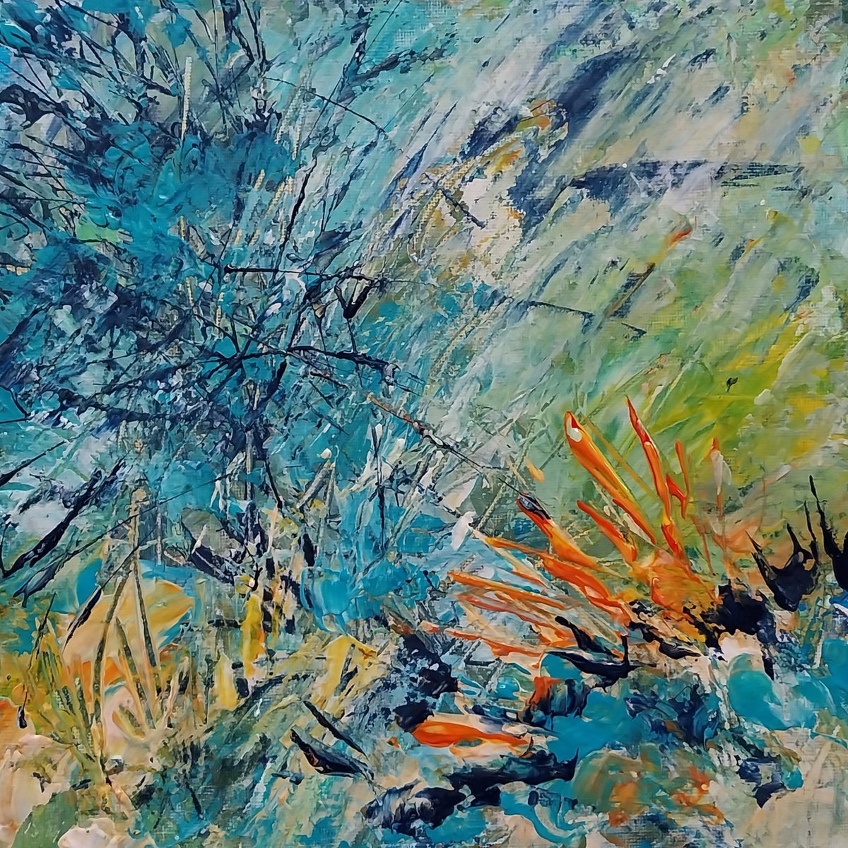 Acrylic Painting , Late Bloomers By Sol Michiels, 10 X 10, Artwork For Sale On Artfinder