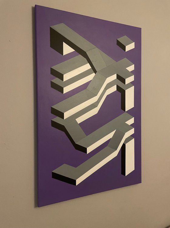 Original Geometric Canvas Painting