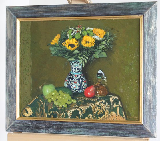Still life with sunflowers
