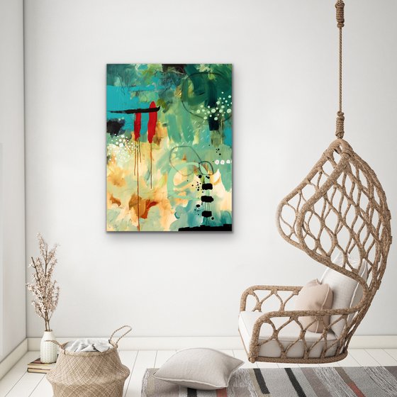 Je t'écris ce poème - Original large abstract painting - Ready to hang