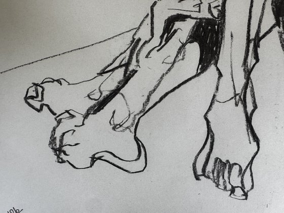 Female nude theatrical poses