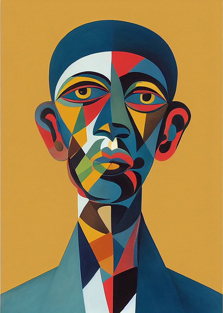 Expressive Portrait Acrylic Painting By Kosta Morr, 12 X 17", Portrait Of A Man, Original Artwork