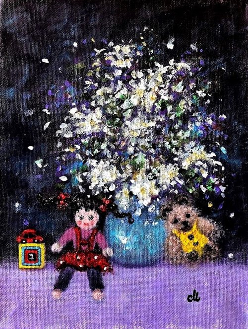 Whispers of childhood/free shipping in USA for any of my artworks by Cristina Mihailescu