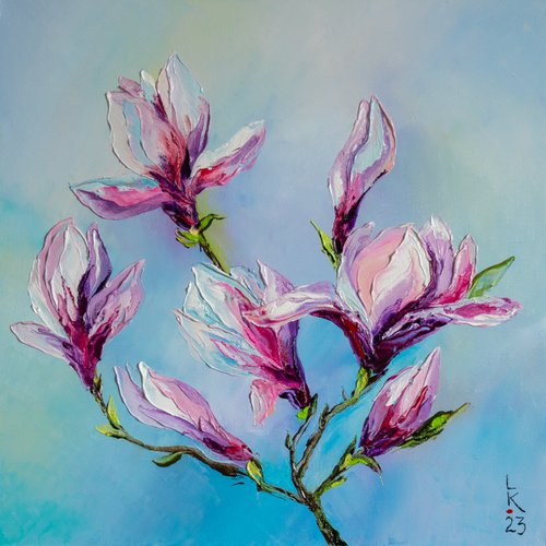 Blooming magnolia by Liubov Kuptsova
