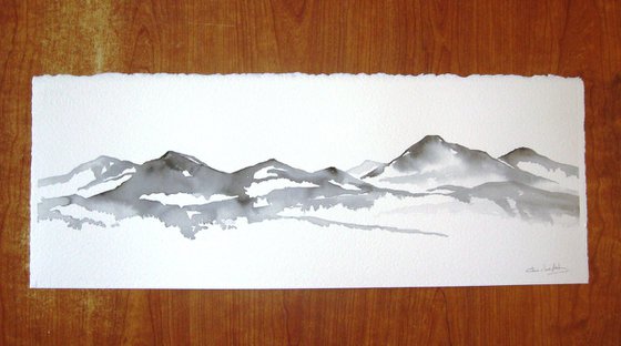 Rocky Mountains - Original Sumi Ink Painting