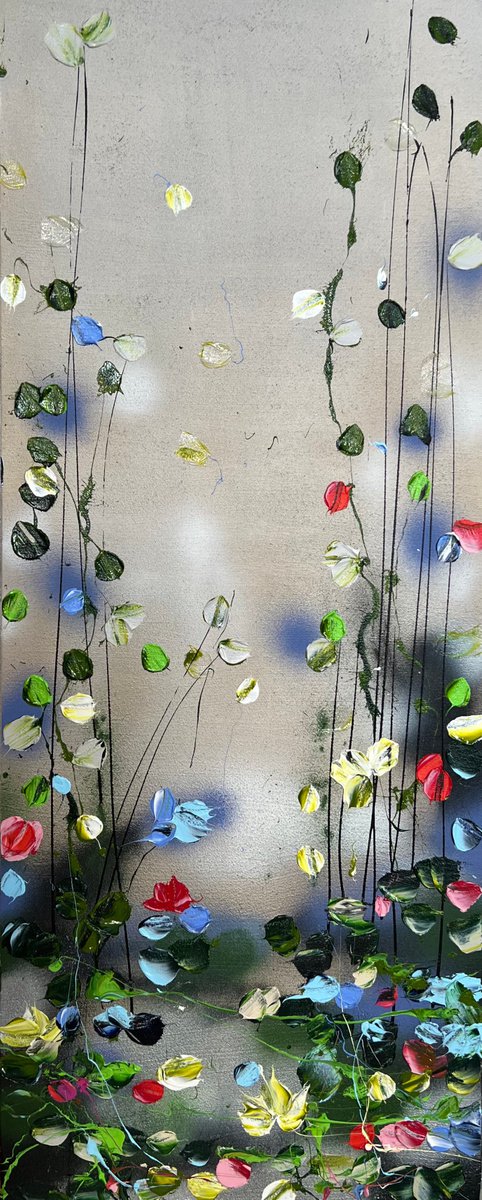 Acrylic painting Spring Morning II with flowers by Anastassia Skopp