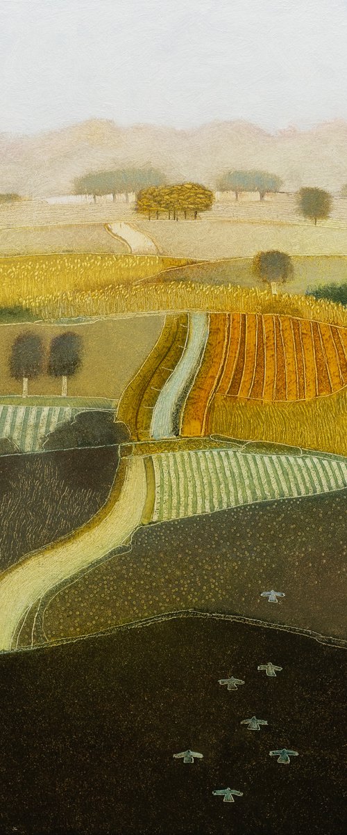 The golden crops in the field by Rob   van Hoek