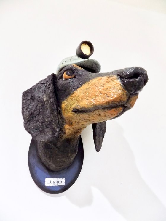 Dachshund sculpture named Digger