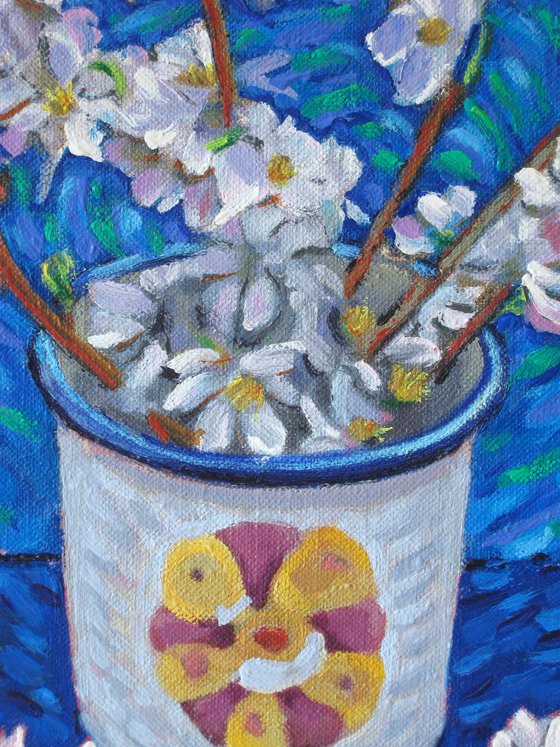 Flowering Cherry in a Small Pot