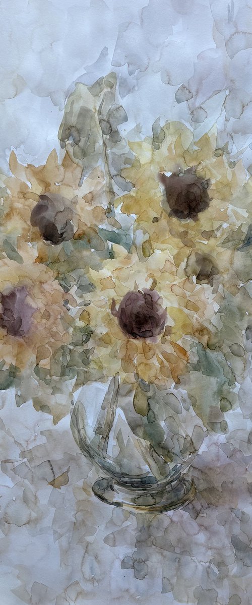 Sunflowers 50x65 cm 2025 by Elena Klyan