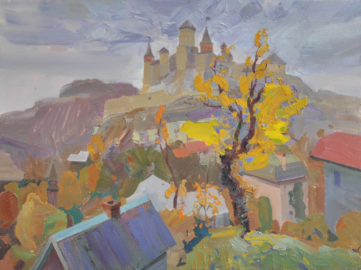 Victor Onyshchenko | Original Oil Painting | Autumn In Kamenets-Podolsky | 80 X 60Cm | Artwork For Sale On Artfinder