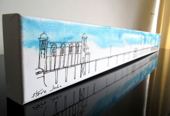 The Long, Long, Long, Long, Pier... 36" by 4" chunky canvas
