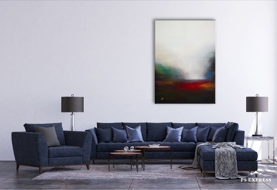 'Misty Mornings' Large Abstract Painting