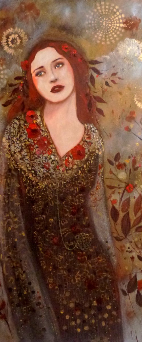 Autumn muse 40x80cm by Loetitia Pillault