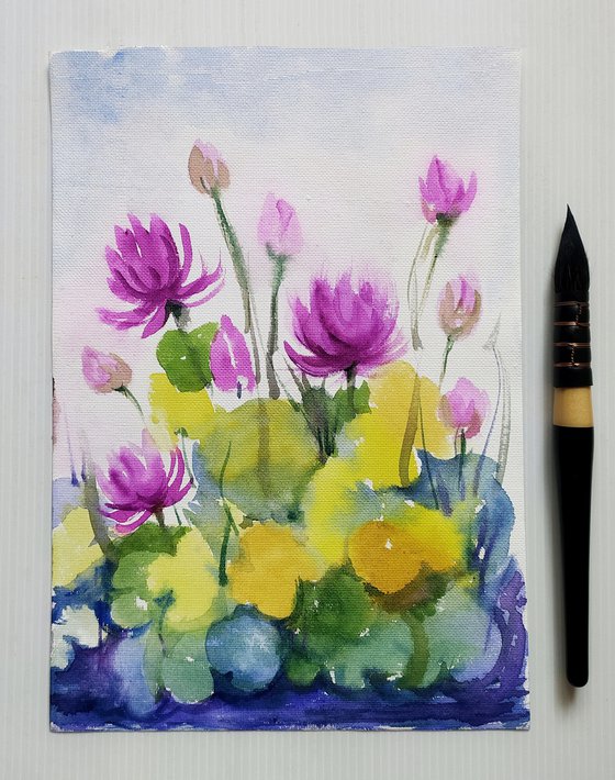 Set of two water lilies
