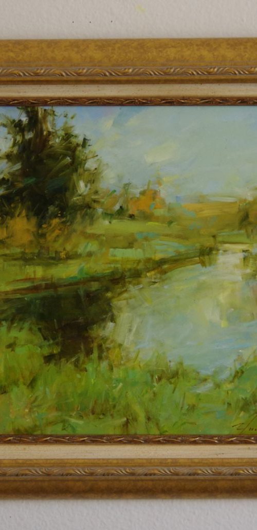 Landscape  Original oil painting  Handmade artwork Framed Ready to Hang One of a kind by Vahe Yeremyan