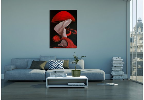 Lady in a red hat